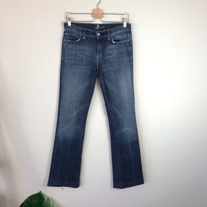 7FAMK Jagger Mid Rise Bootcut Jeans Distressed 29 7 For All Mankind